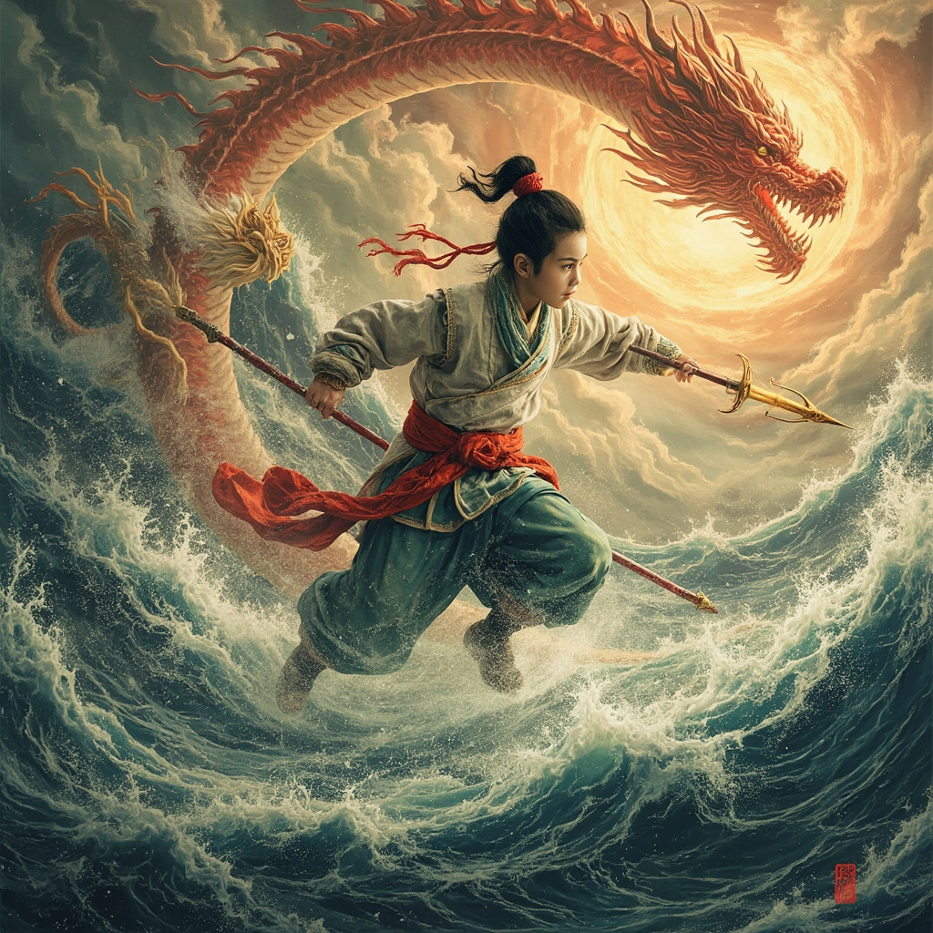 Nezha Stirs the Sea: The Boy Hero Who Challenged the Dragon King