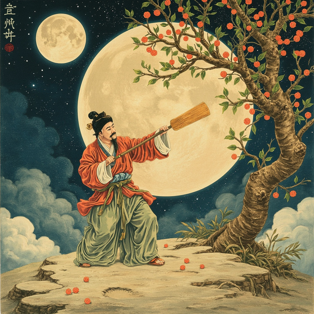 Wu Gang Fells the Cassia Tree: The Man Trapped Between the Moon and the Sun